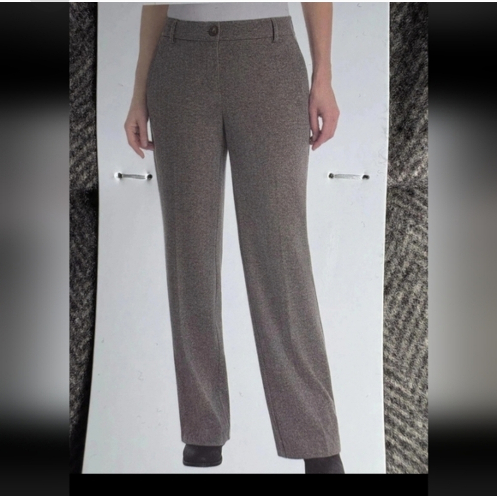 Hilary Radley Women's Front Slash Pockets Stretch Brushed Pants, New